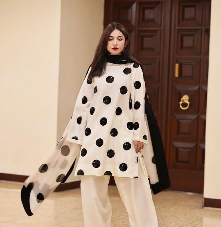 Hand-Painted Organza & Kattan Silk Suit (3-Pc)