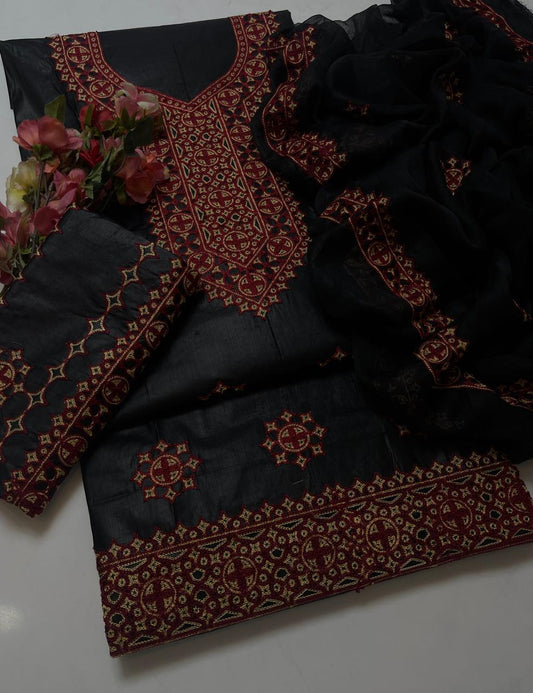 3-PC PREMIUM LAWN SUIT SET
