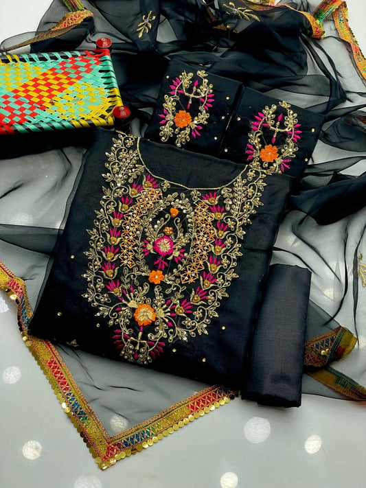 Royal Malti & Nagina Beats Embroidered Organza Suit (3-Pc)