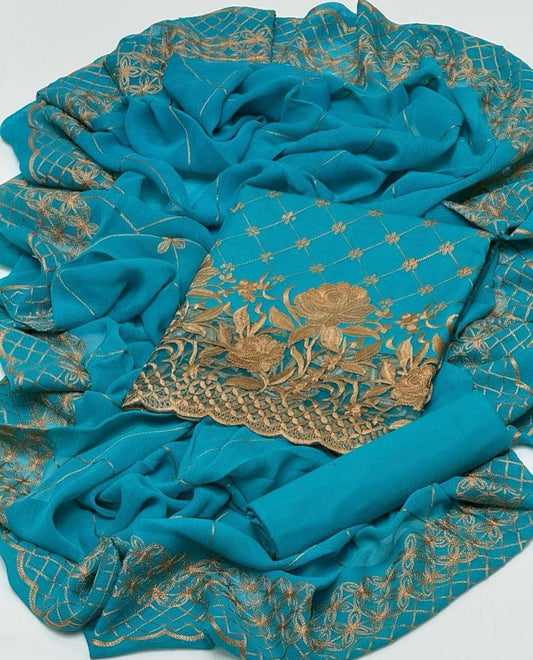 Premium Embroidered Lawn Suit (3-Pc) with Cutwork Detailing