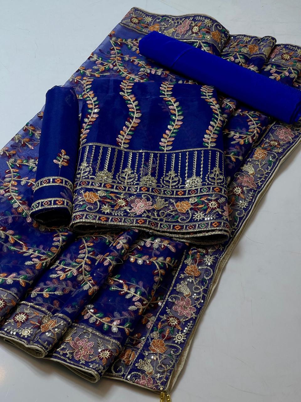Most Demanded Organza Suit (3-Pc) – Jaali & Sprite Work
