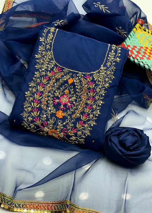 Royal Malti & Nagina Beats Embroidered Organza Suit (3-Pc)