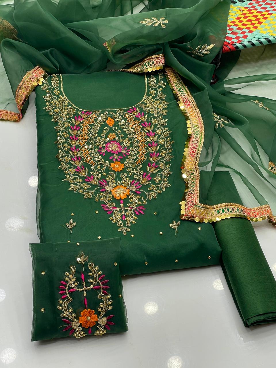 Royal Malti & Nagina Beats Embroidered Organza Suit (3-Pc)