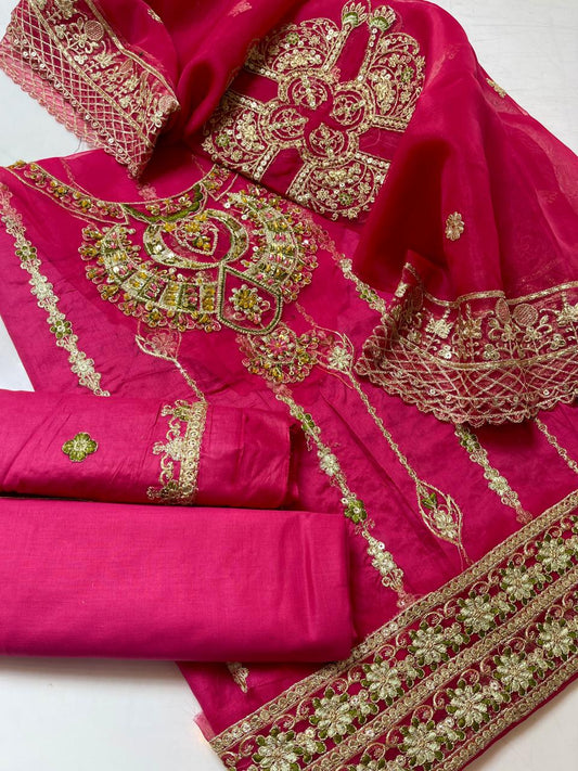 Premium Embroidered Lawn Suit Set (3-Pc)