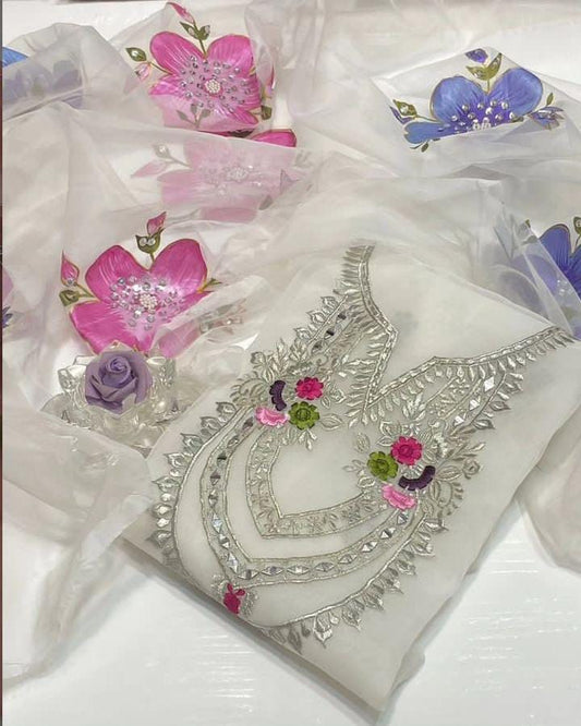 Luxe Mirror & Tilla Embroidered Organza Set (2-Pc)