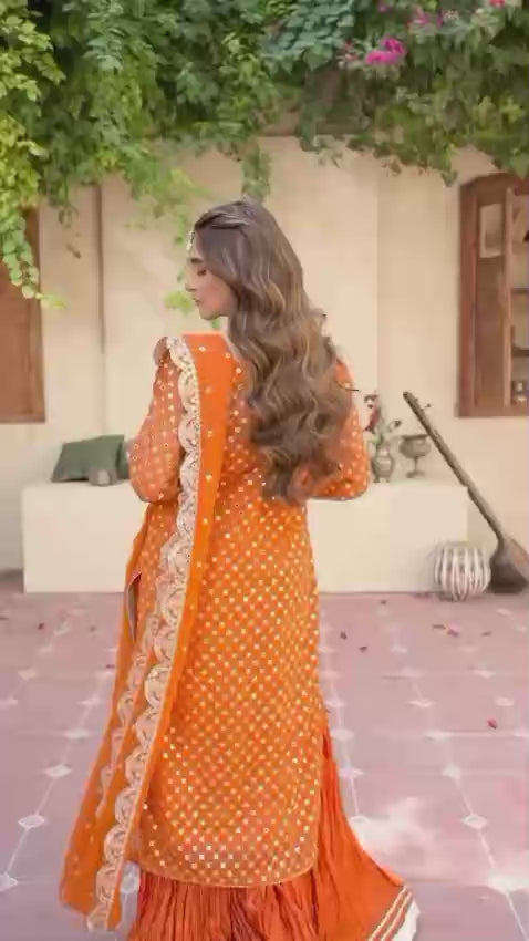 Royal Sheesha & Zari Embroidered Chiffon Luxury Set (5-Pc)